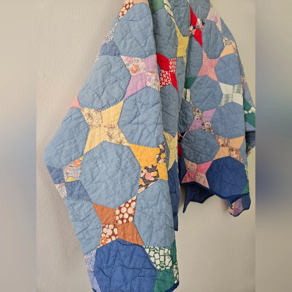 NWOT Vintage Quilt Coat Upcycled Patchwork Quilted Jacket - Picture 4 of 7